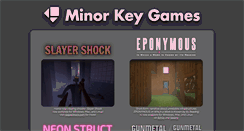 Desktop Screenshot of minorkeygames.com